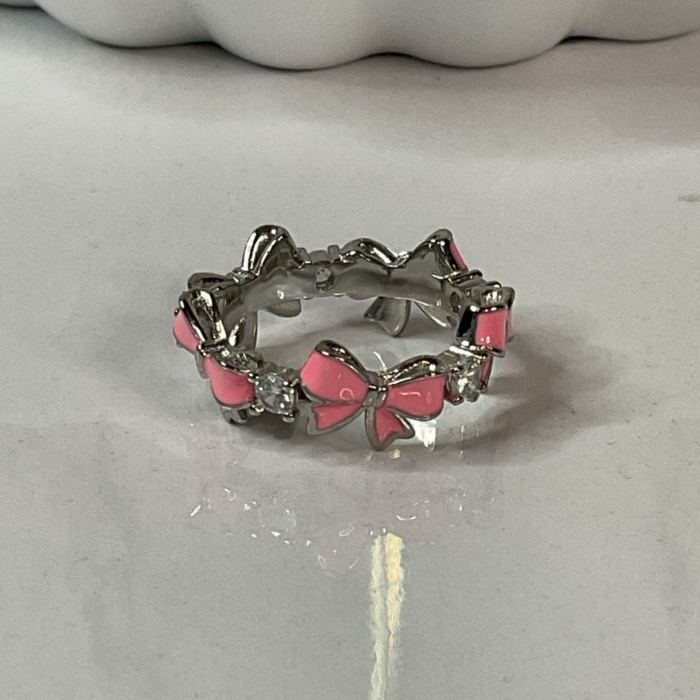 🌟 S925 Sterling Silver Sparkling Bow Ring - Picture 5 of 7